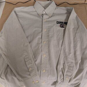 University of South Carolina Gamecock Button Down Shirt Men's Medium Antigua